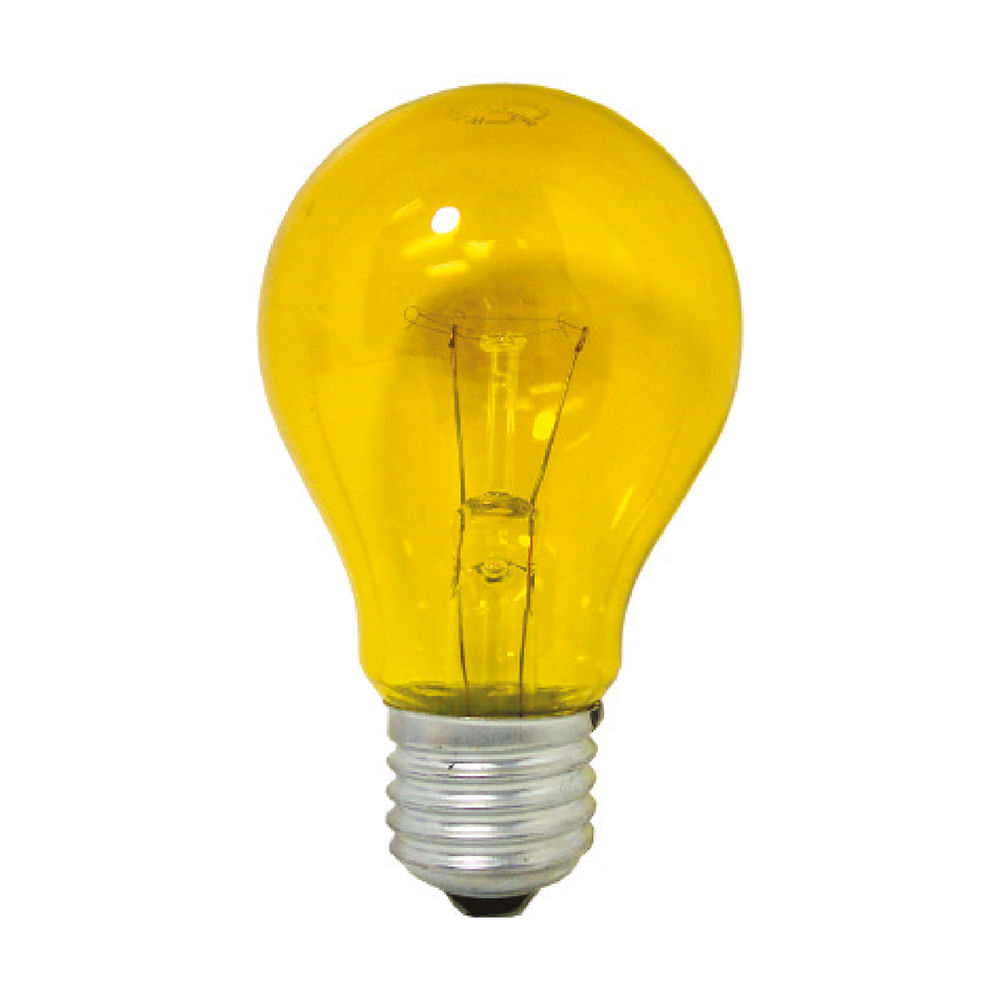 Foco incandecente fiesta amarilo 25w. Amarillo. 25w