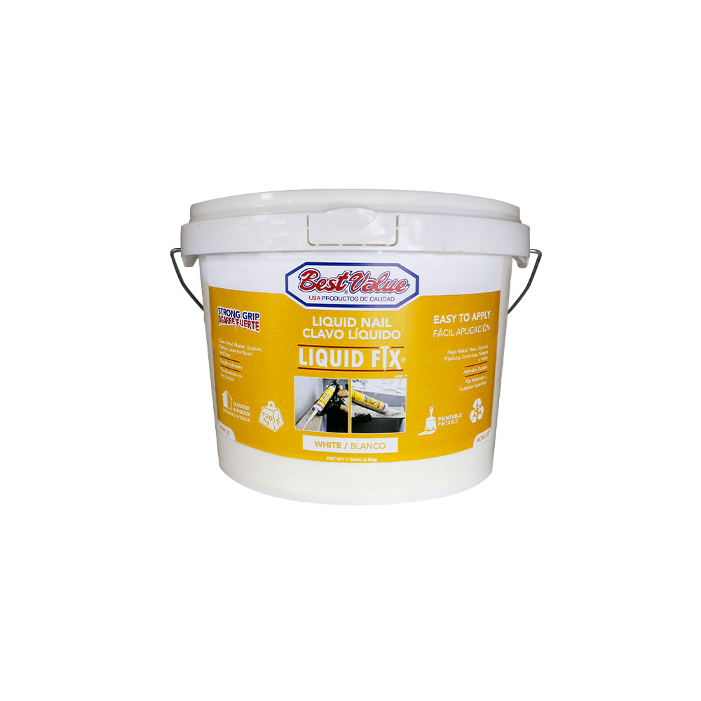 Clavo liquido 3. 8kg. Blanco. 101oz / 3000ml