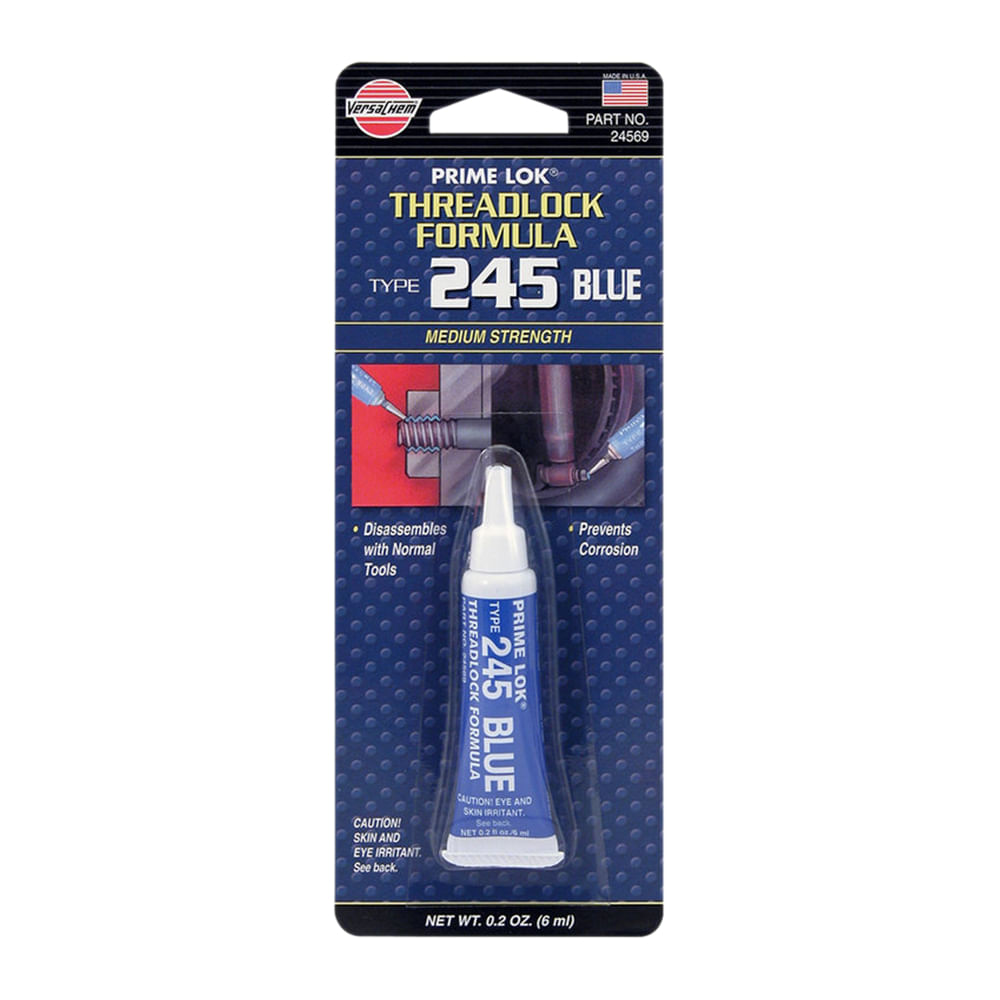 Adhesivo versachem para tuercas (245). Azul. 6 ml