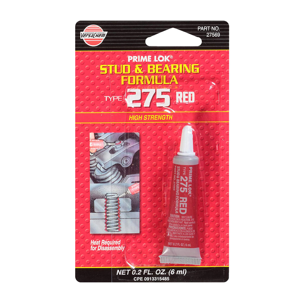 Adhesivo versachem para pernos (275). Rojo. 6ml