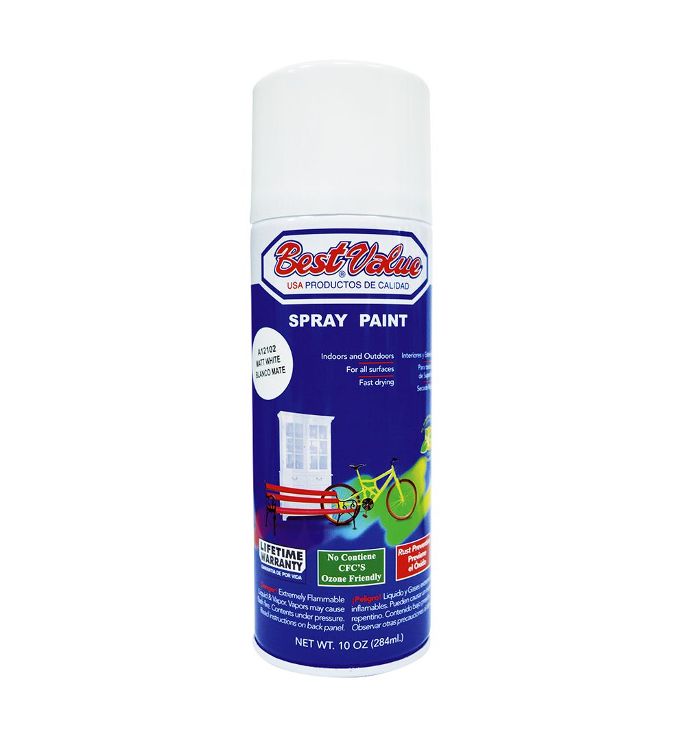 Pintura spray blanco mate. 10 oz. (en spray)