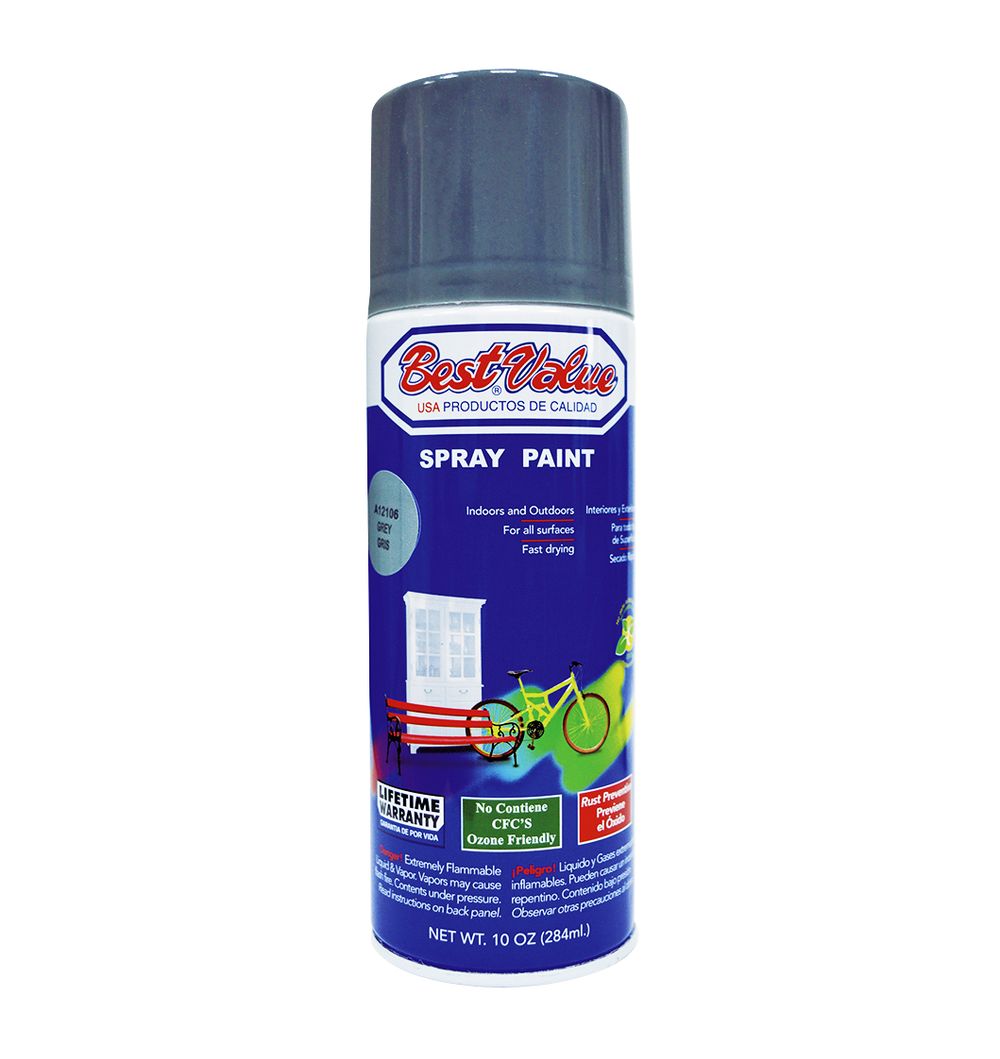 Pintura spray gris. 10 oz. (en spray)