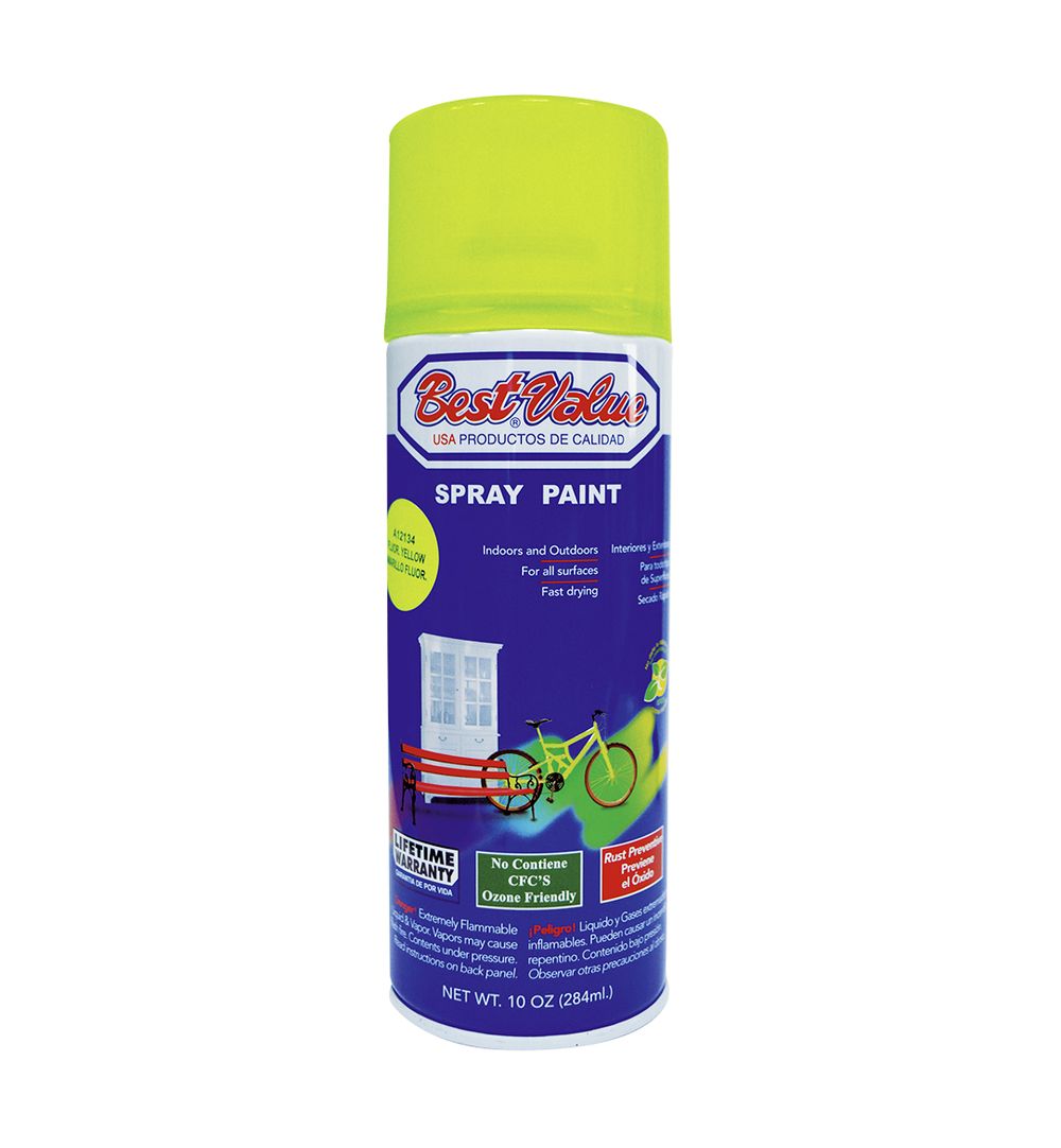 Pintura spray florecente amarillo. 10 oz. (en spray)