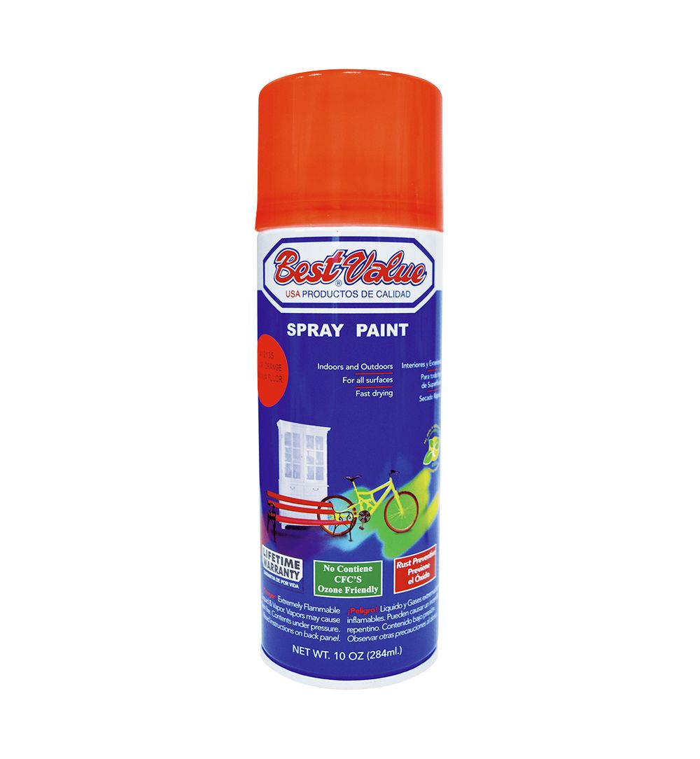 Pintura spray florecente naranja. 10 oz. (en spray)