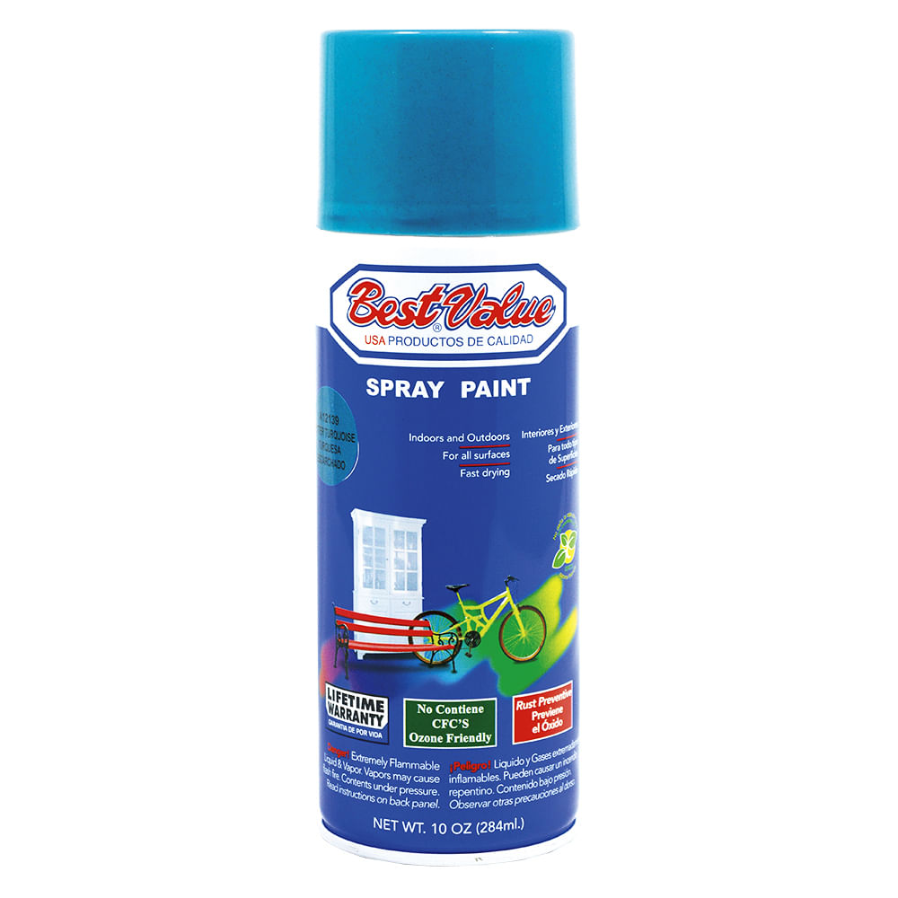 Pintura spray turquesa escarchado. Turquesa. 10 oz. (en spray)