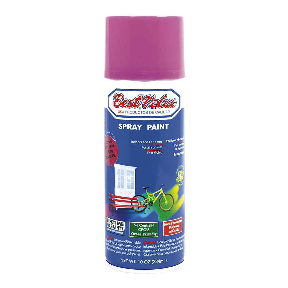 Pintura spray rosado escarchado. Rosado. 10 oz. (en spray)