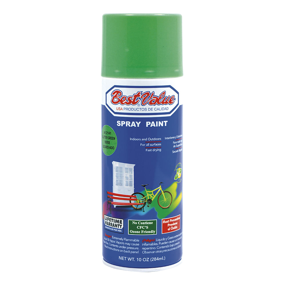 Pintura spray verde escarchado. Verde. 10 oz. (en spray)
