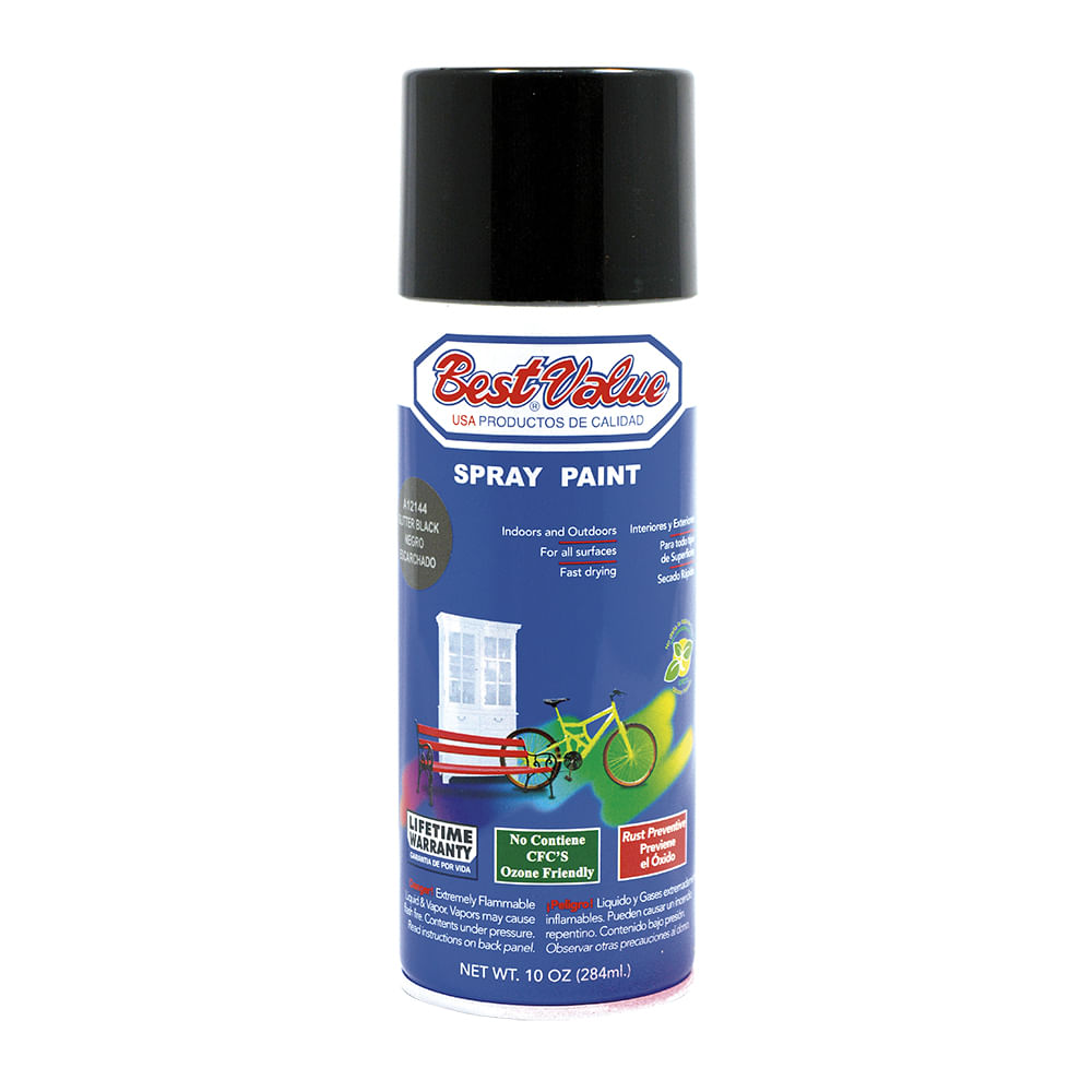 Pintura spray negro escarchado. Negro. 10 oz. (en spray)