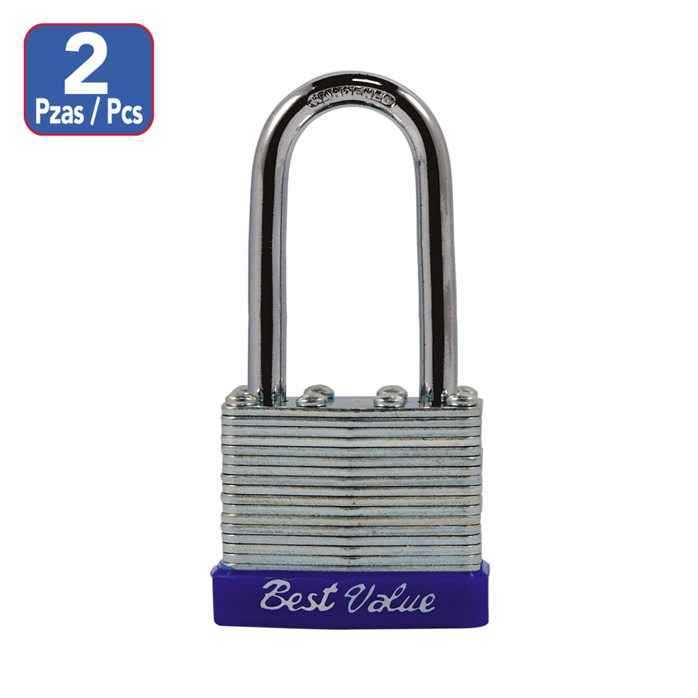 Candado laminado 40mm (2pcs)arcolargo. Laminado. 2 pcs
