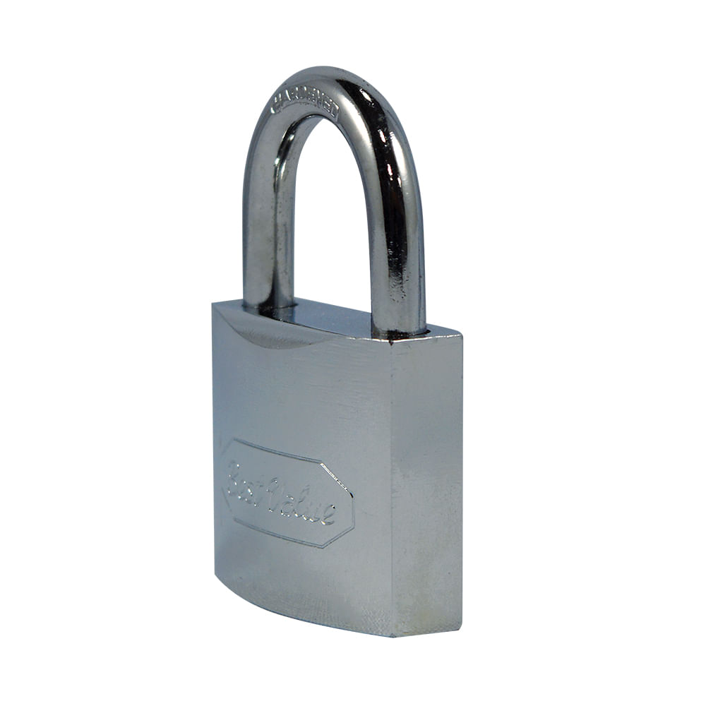 Candado de cromado. Acero. 30mm