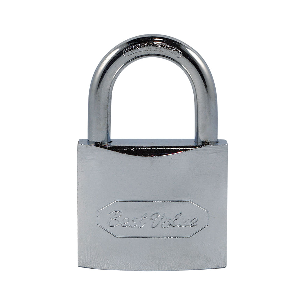 Candado de cromado. Acero. 30mm