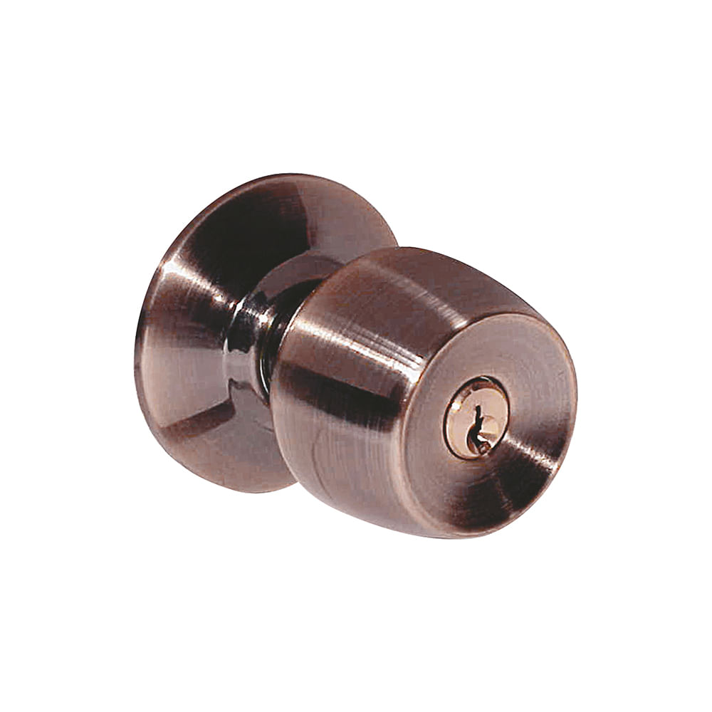 Cerradura con llave ac. Cobrizado. 2-3/8