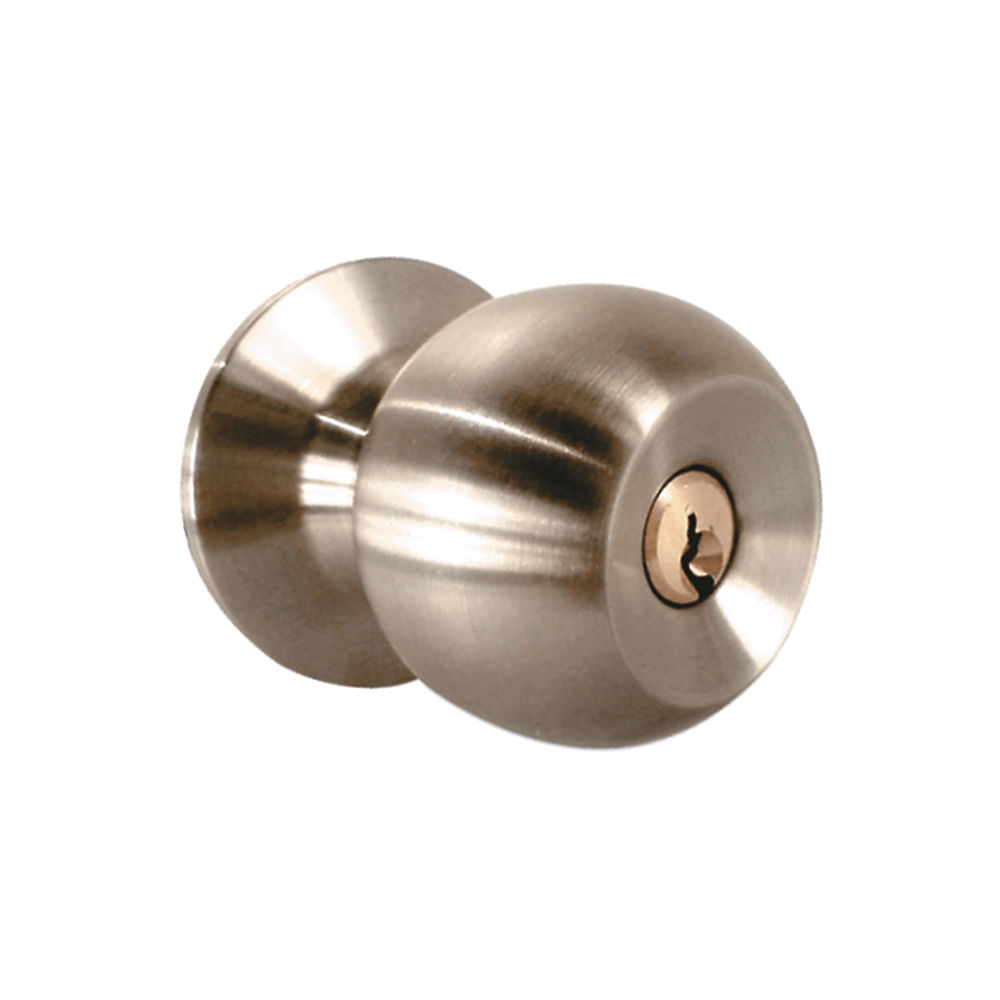 Cerradura con llave bola ab. Bronceado. 2-3/8