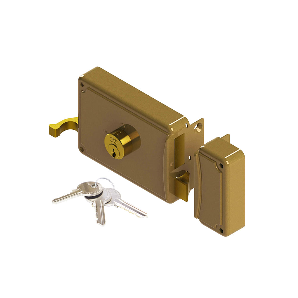 Cerradura facchinetti para hierro derecha. 50 mm