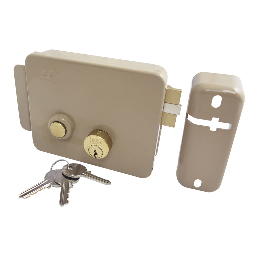 Cerradura ff para hierro derecha pestillo invertido.