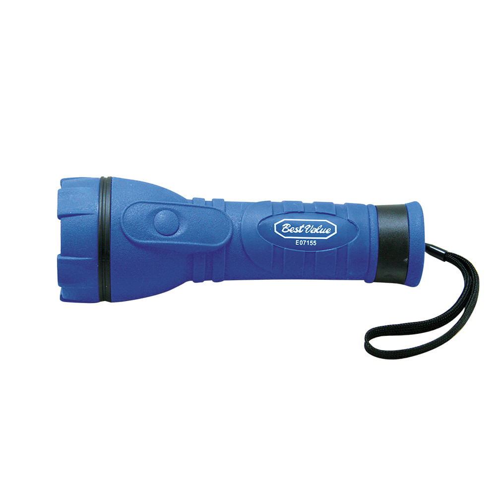 Linterna 7 led 2d caucho. Azul/negro. 8(200mm)