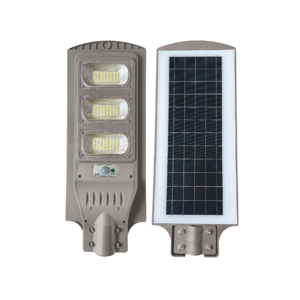 Lampara led solar 90w 1500lm 6400k rockwell. Gris. 24-3/8 x 9-1/2