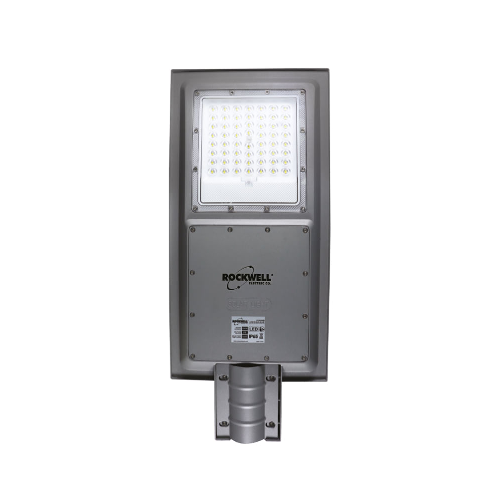 Lampara led solar 200w 1700lm 6500k con control. Gris.