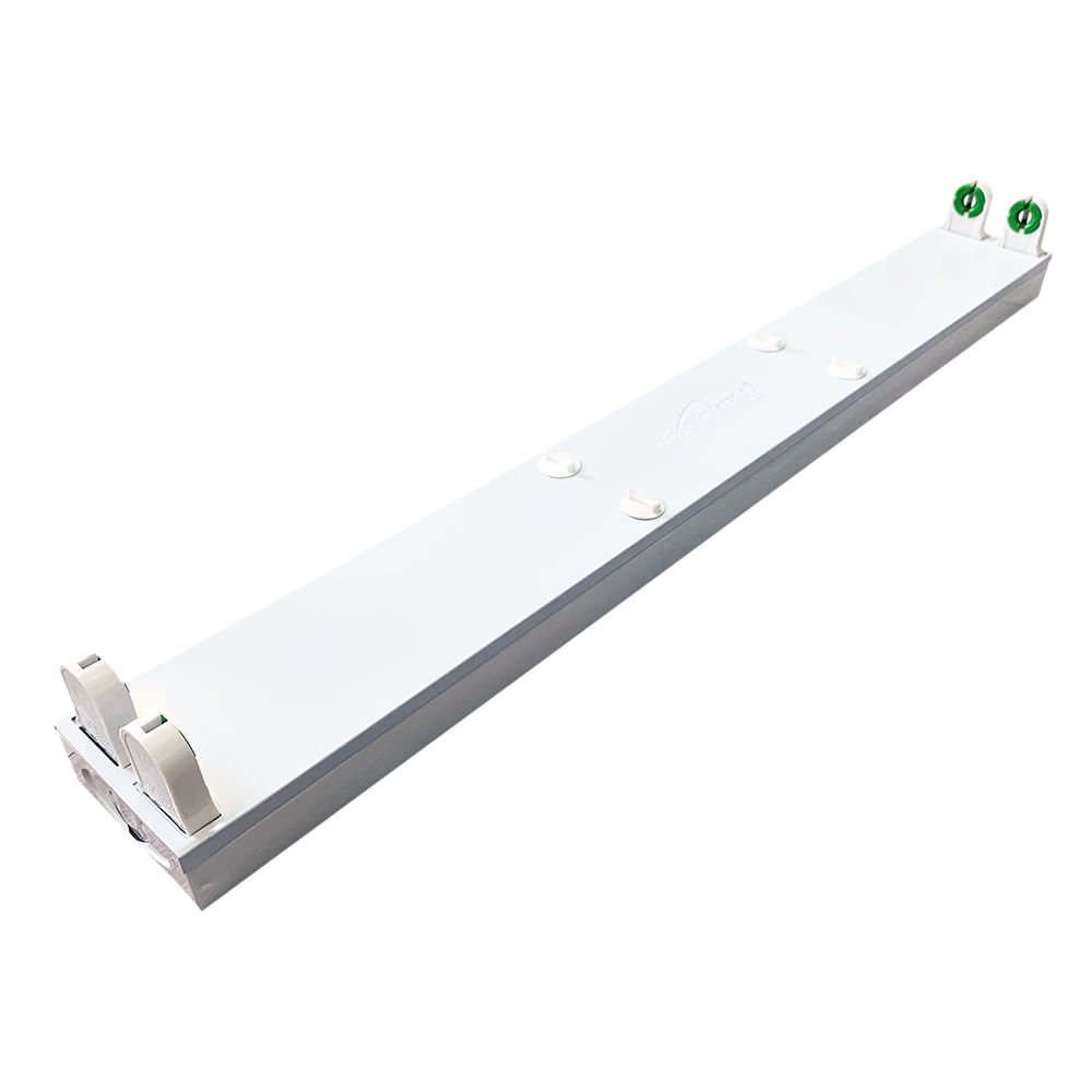 Lamp para tubo led 2xt8 1200mm. Acero / blanco. 2-1/2 x 3 24-1/2