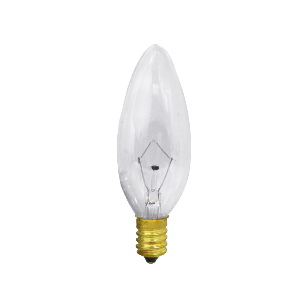 Foco torpedo clear 40 watts e12. Clear. 40w. Transparente