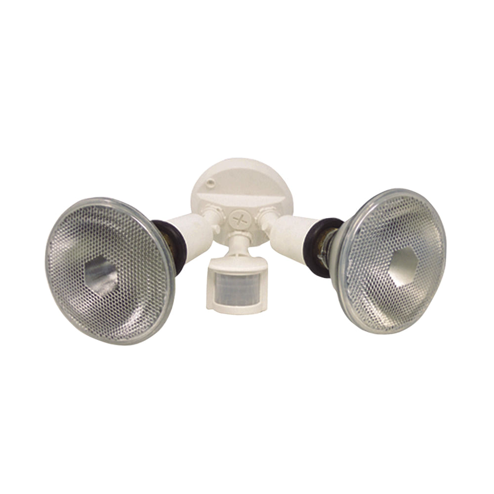 Lampara con sensor d/movimiento blanca. Blanco. 12 metros