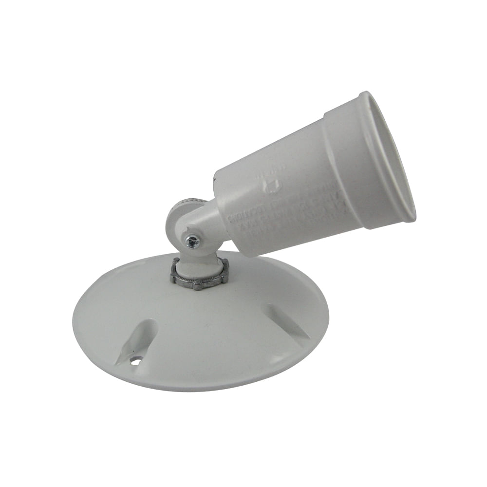 Socket/base sencilla blanca interp. Blanco. 4-1/2