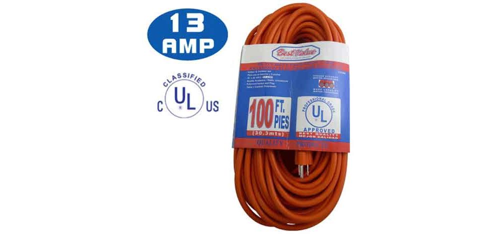 Extension electrica ul naranja c16 100'. Naranja. Multipropósito