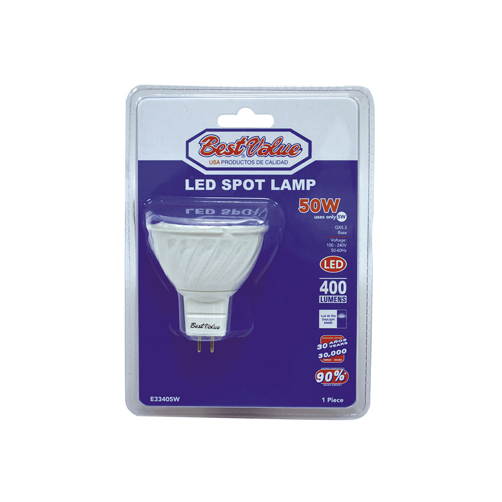 Lamp spot led 5w 6400k gx5. 3. Blanco.