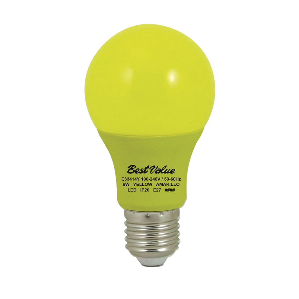 Led 6w e27 100-240v amarillo.