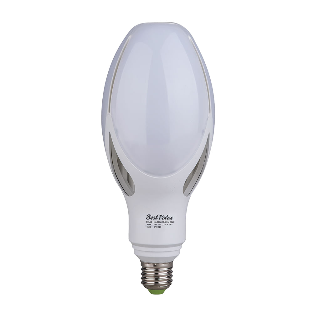 Lamp led 30w 6400k 100-240v e27. Blanco.