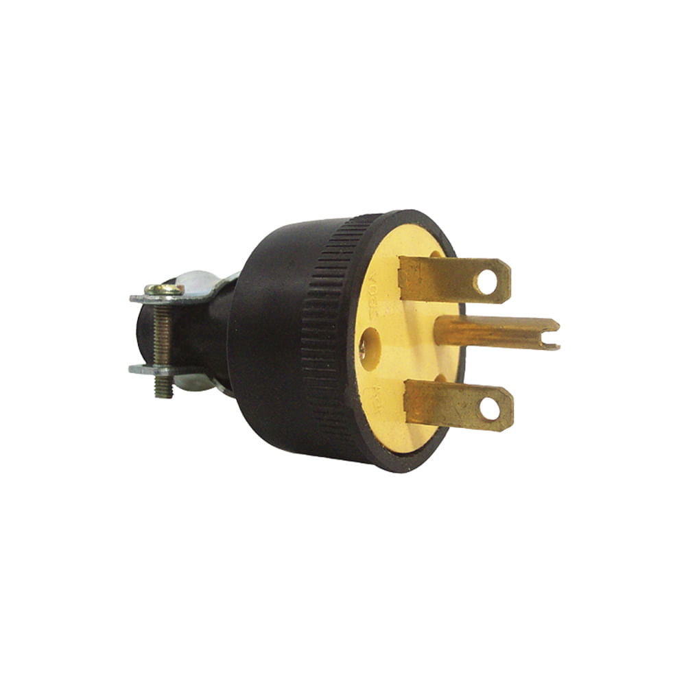 Enchufle con abrazadera rockwell 250v. Caucho. 1-1/2 x 1-3/4