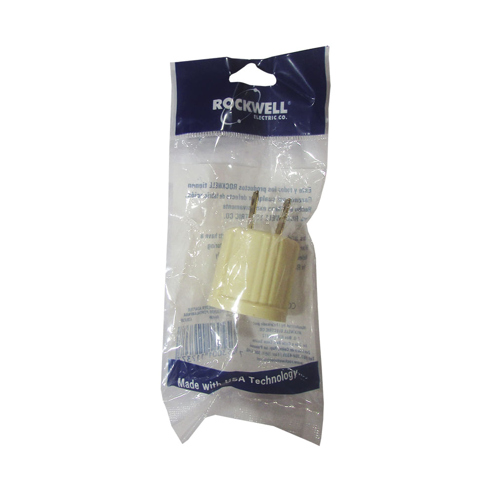 Adaptador porta lamp macho con socket rockwell. Bakelita. 1-3/8 x