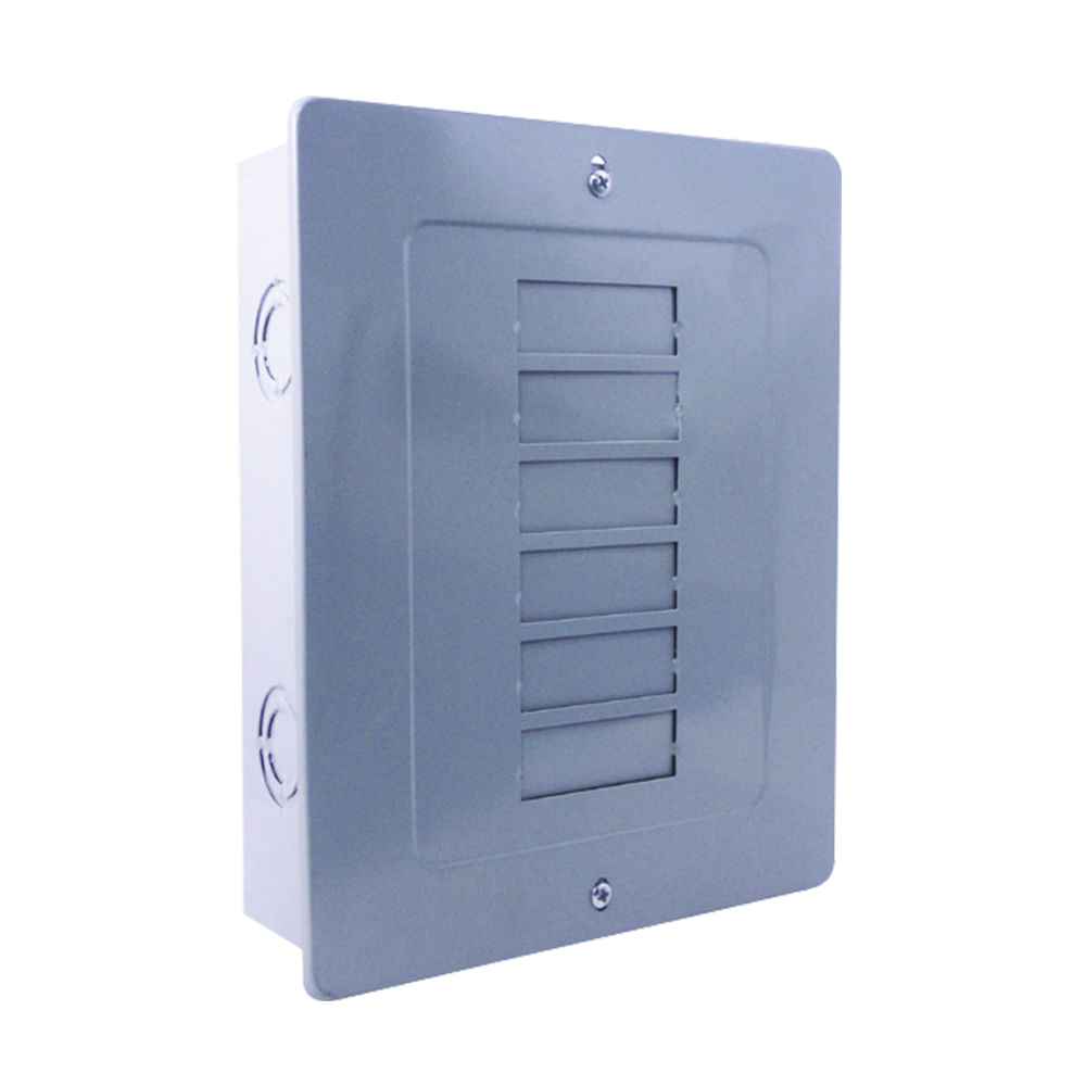 Tablero para breakers de 6 circuitos 40-100amp. Metal galvanizado. 40-100amp