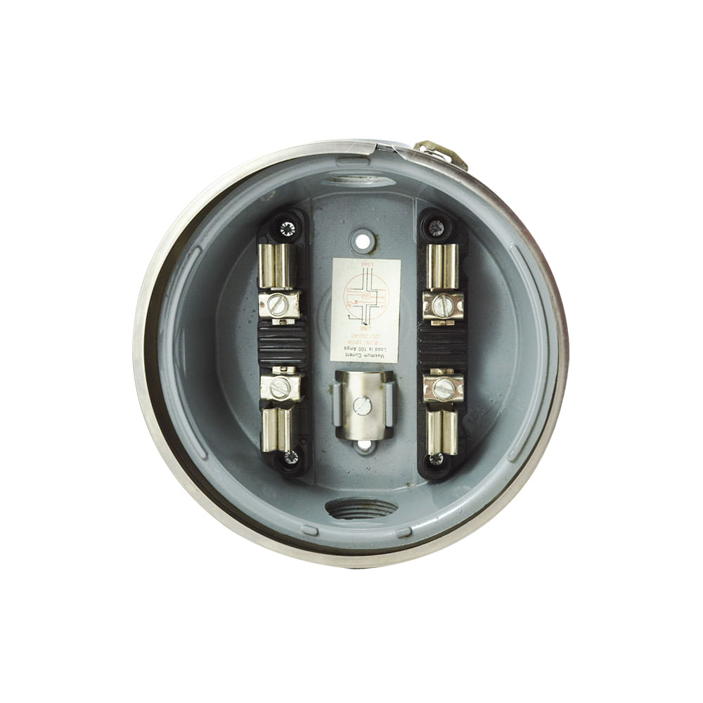 Caja para medidor redonda rockwell. Metal galvanizado. 6-1/2