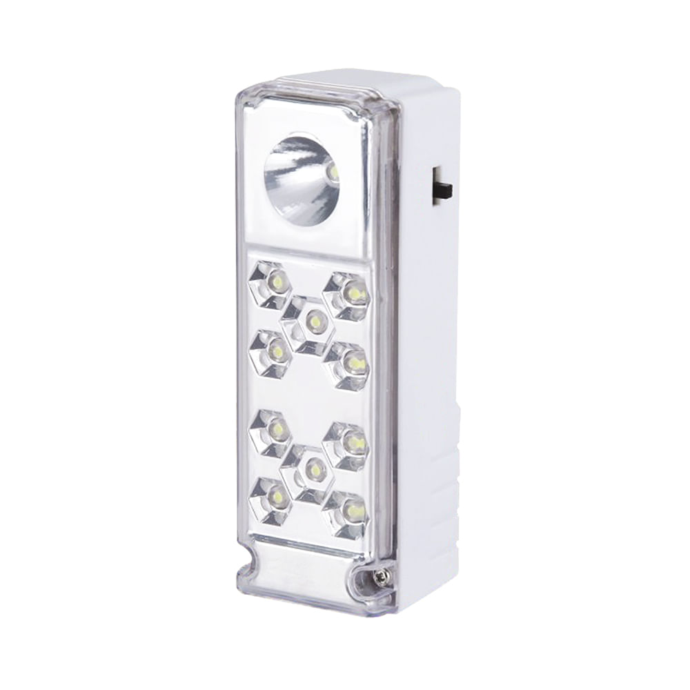 Lampara emergencia mini led d/pared. Blanco. 2-5/8 x 5