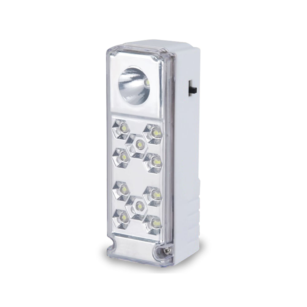 Lampara emergencia mini led d/pared. Blanco. 2-5/8 x 5