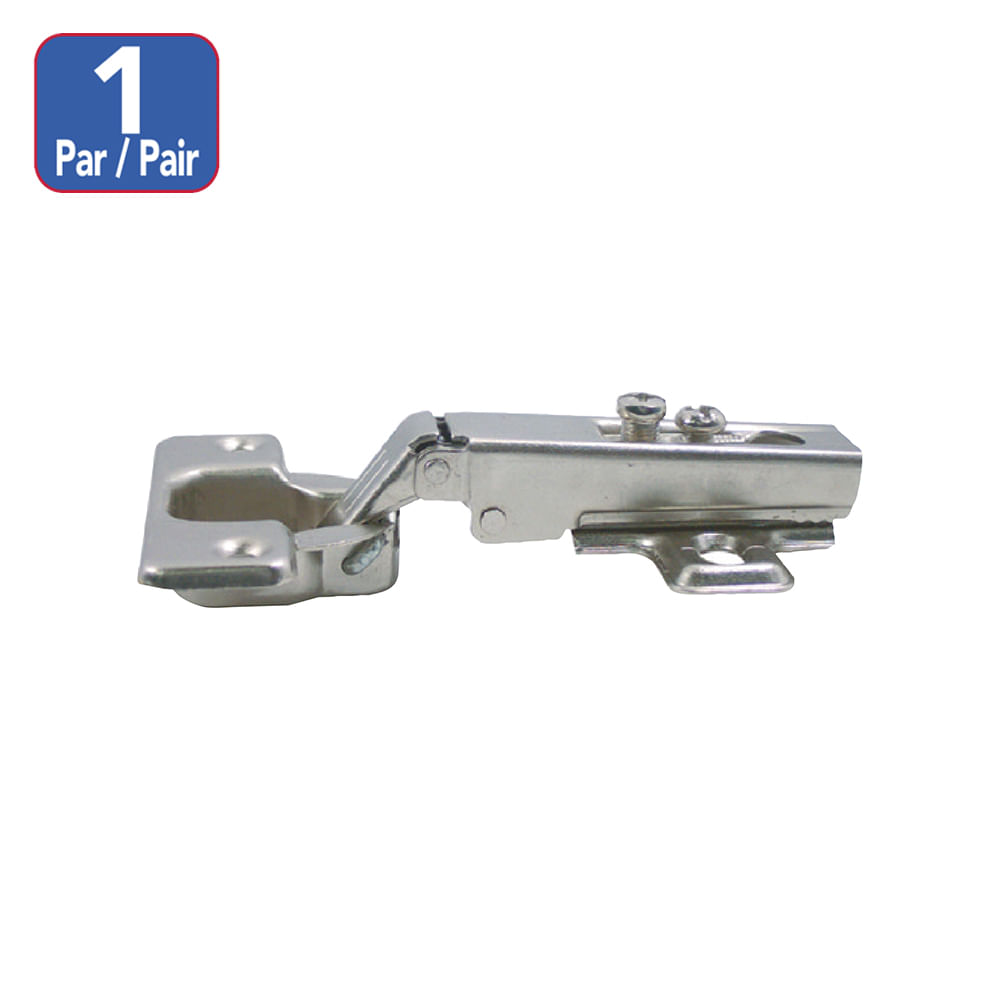 Bisagra escondida full (recta) 3/4. Cromado. 4(100mm)