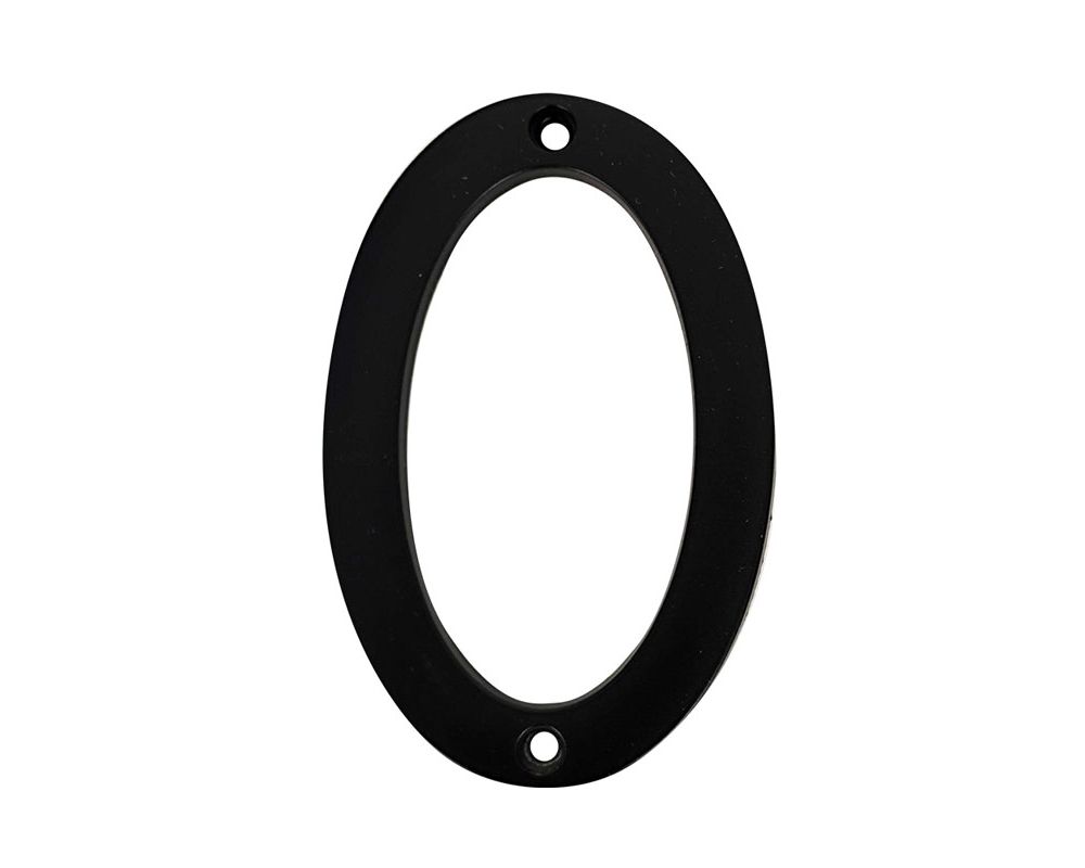 Numero 0 para puerta negro 4. Mate.