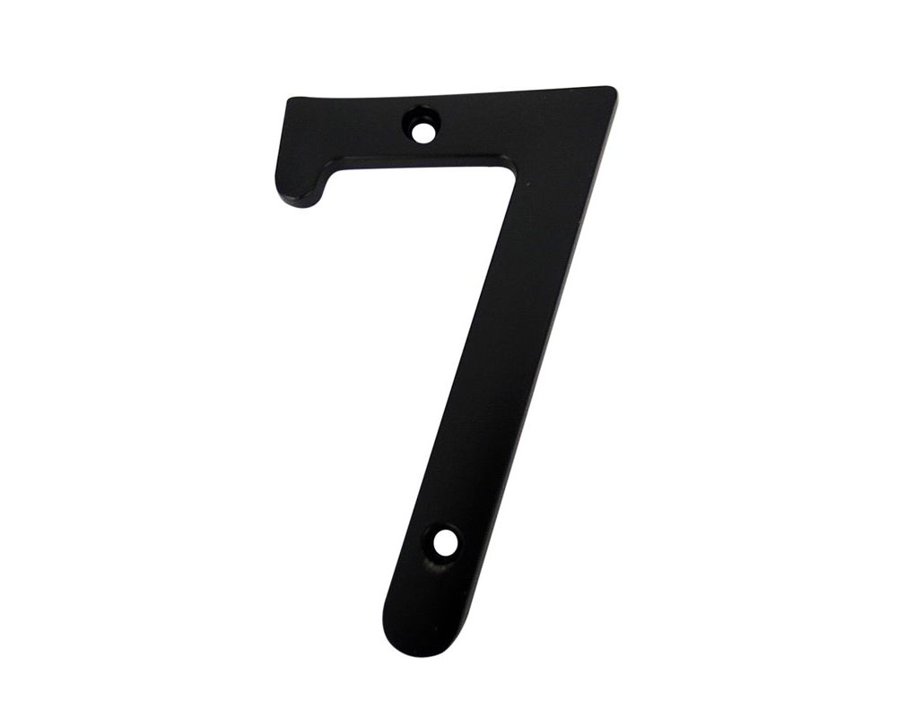 Numero 7 para puerta negro 4. Mate.