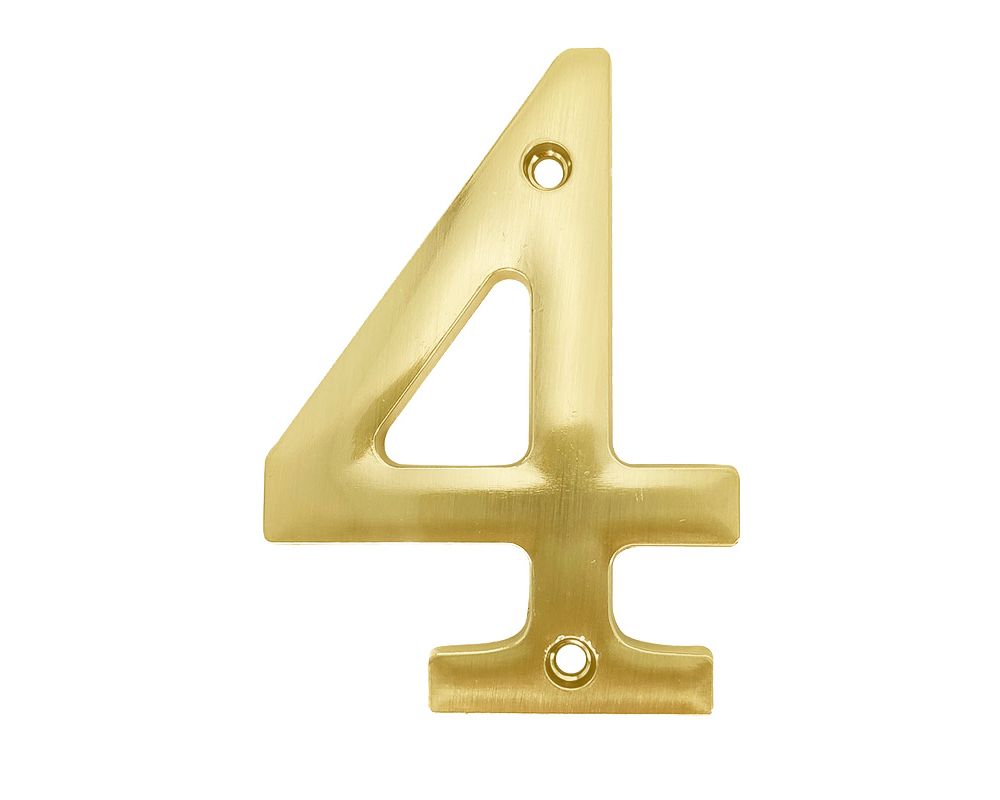 Numero 4 para puerta satinado 4. Satinado.