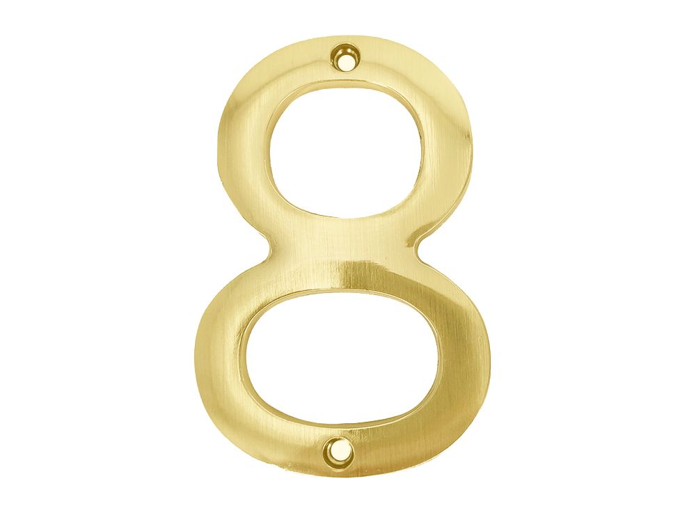 Numero 8 para puerta satinado 4. Satinado.
