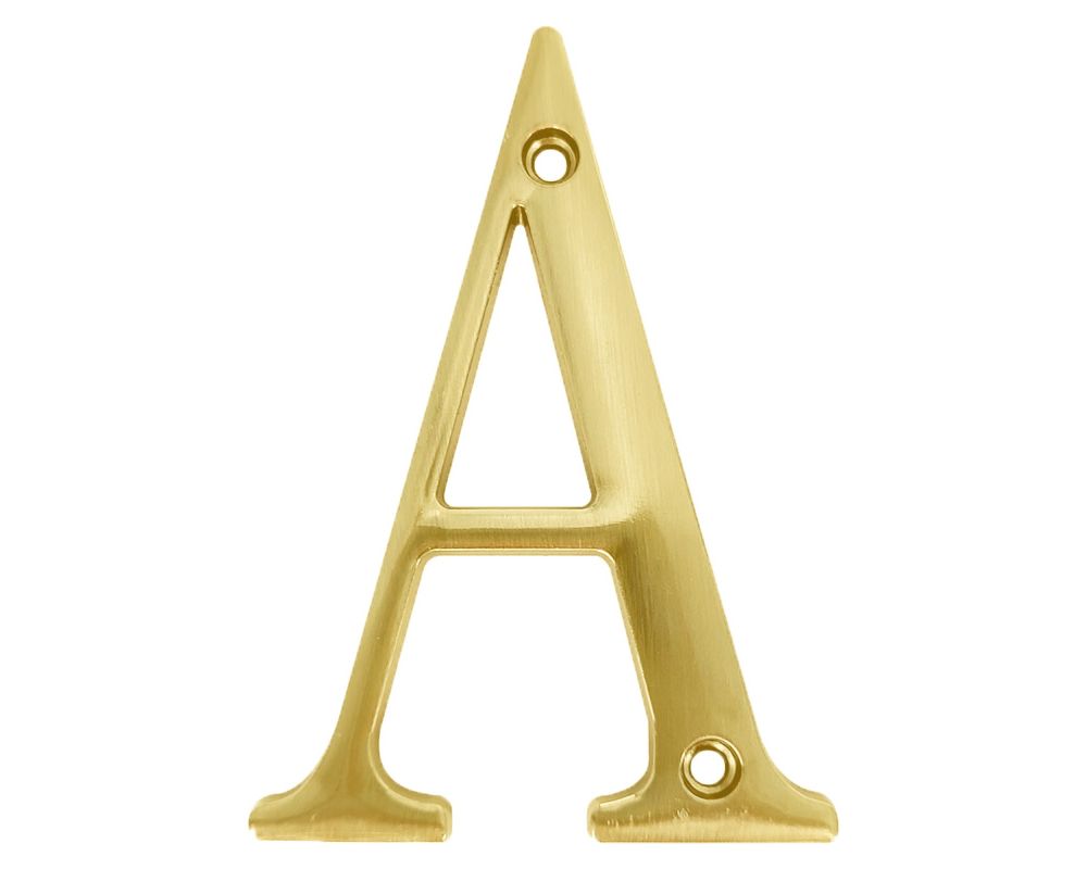 Letra a para puerta satinado 4. Satinado.