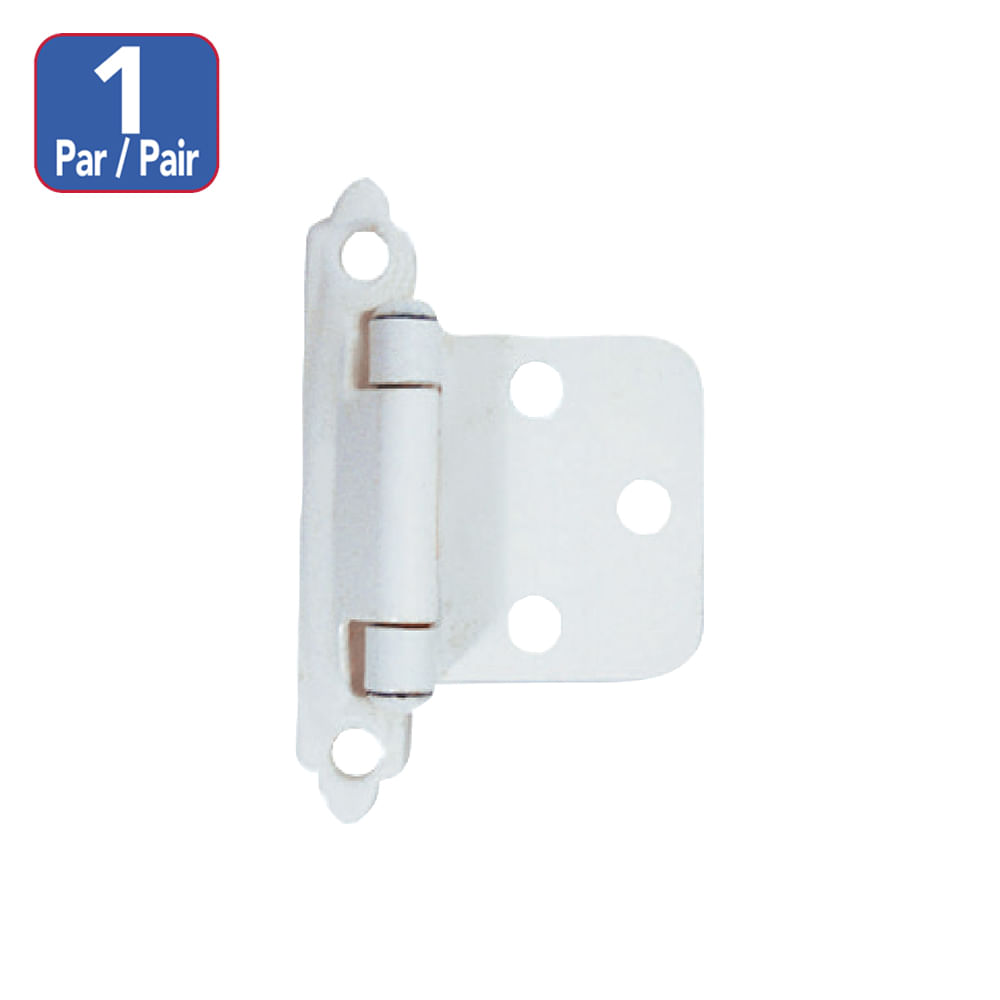 Bisagra de presion blanca. Blanco. 4cm