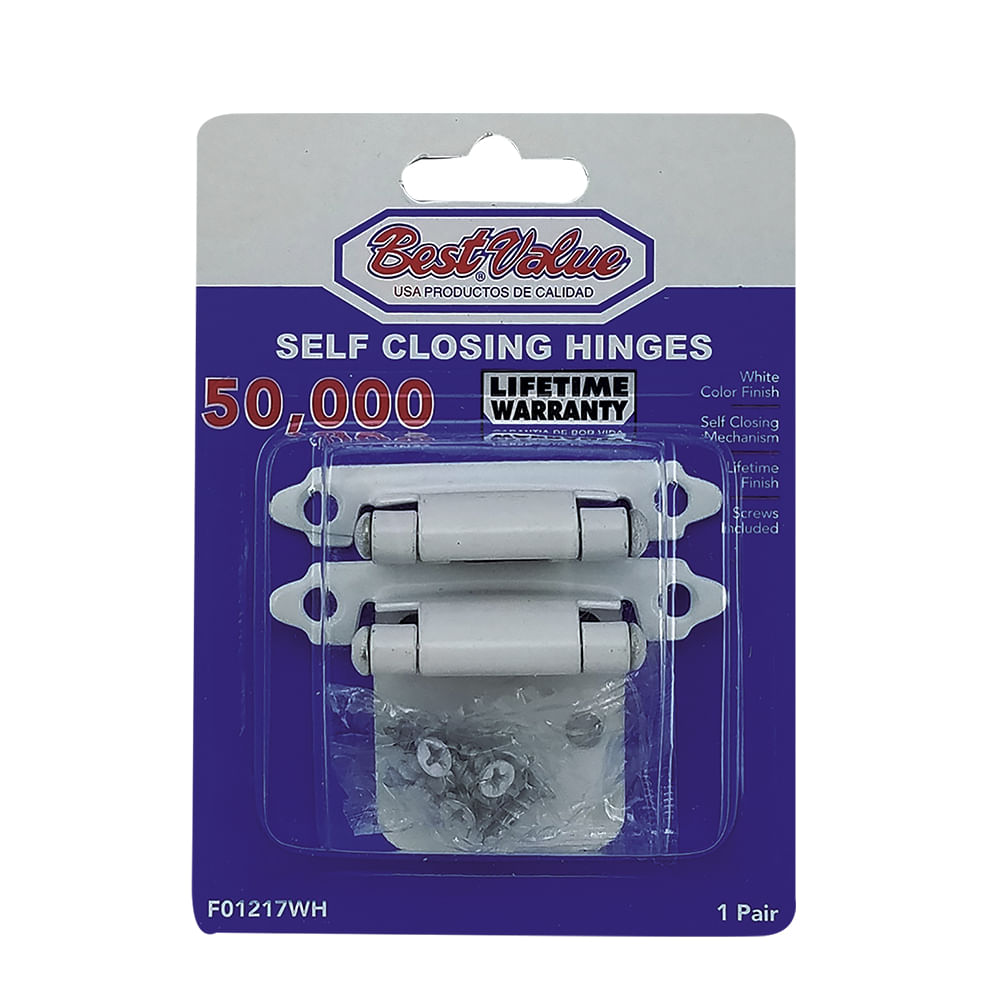 Bisagra de presion blanca. Blanco. 4cm