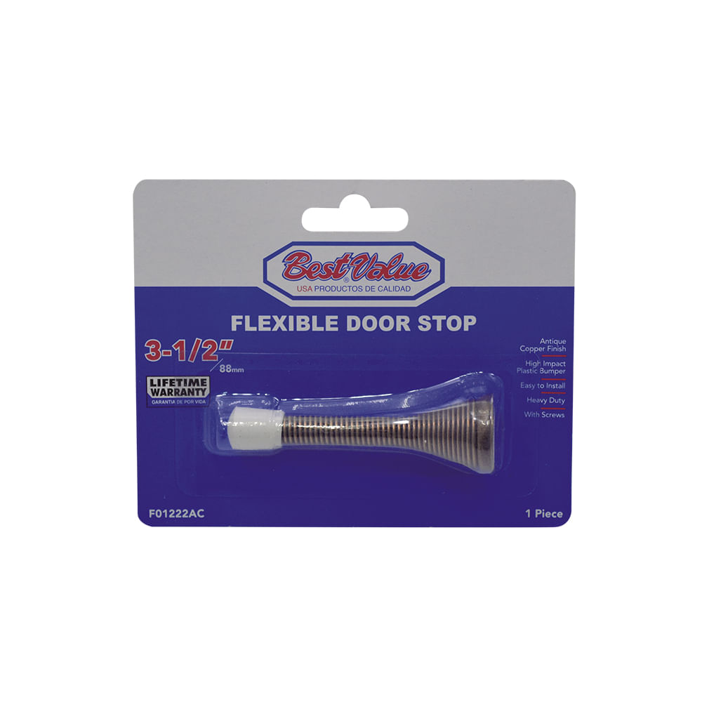 Tope para puerta tipo spring a. Copper. Cobrizado. 3-1/2