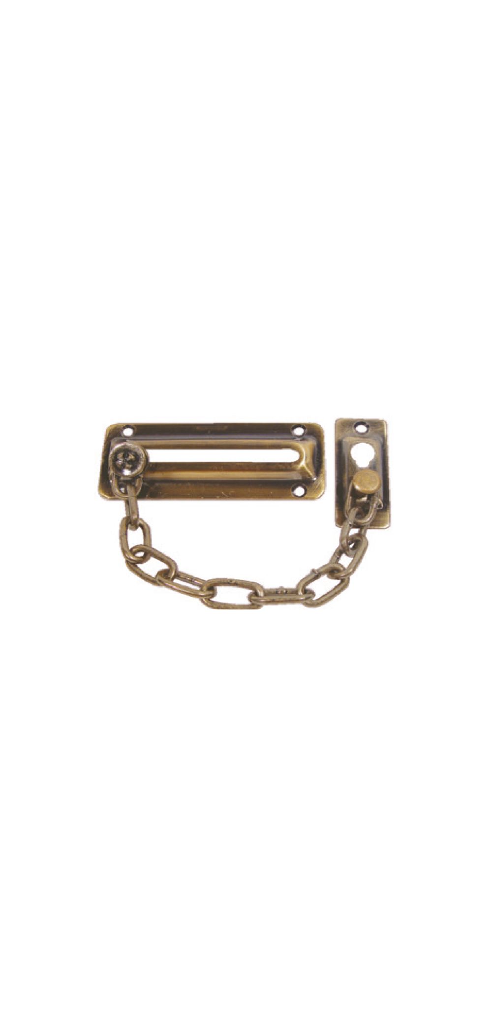 Cadena de seguridad a. Brass para puerta. Bronceado. 4-1/2