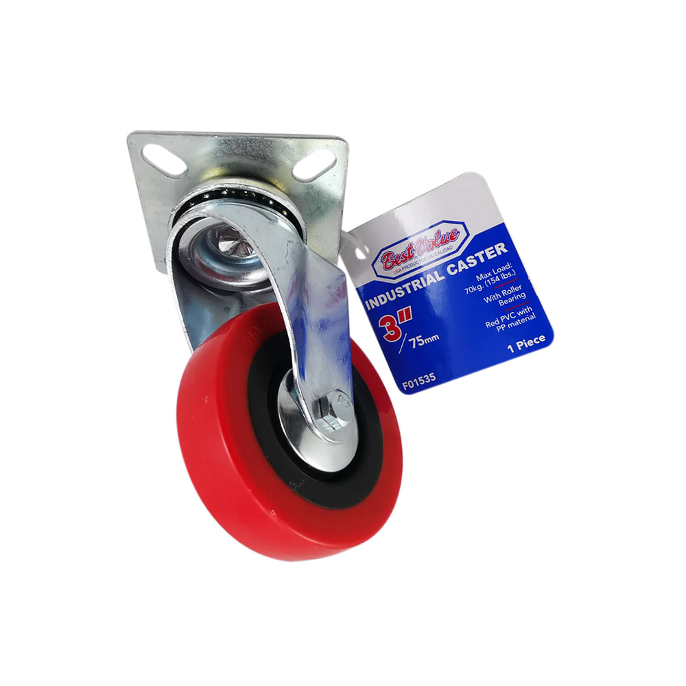 Rodaja indust. Plato giratoria pvc 3. Rojo. 3