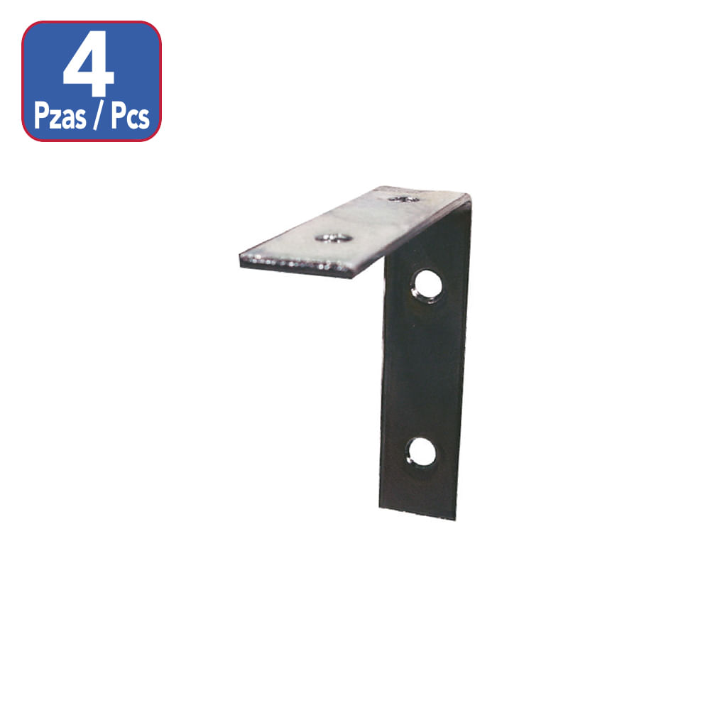 Angulo interno 2-1/2 (4pcs) con tor. Cromado.