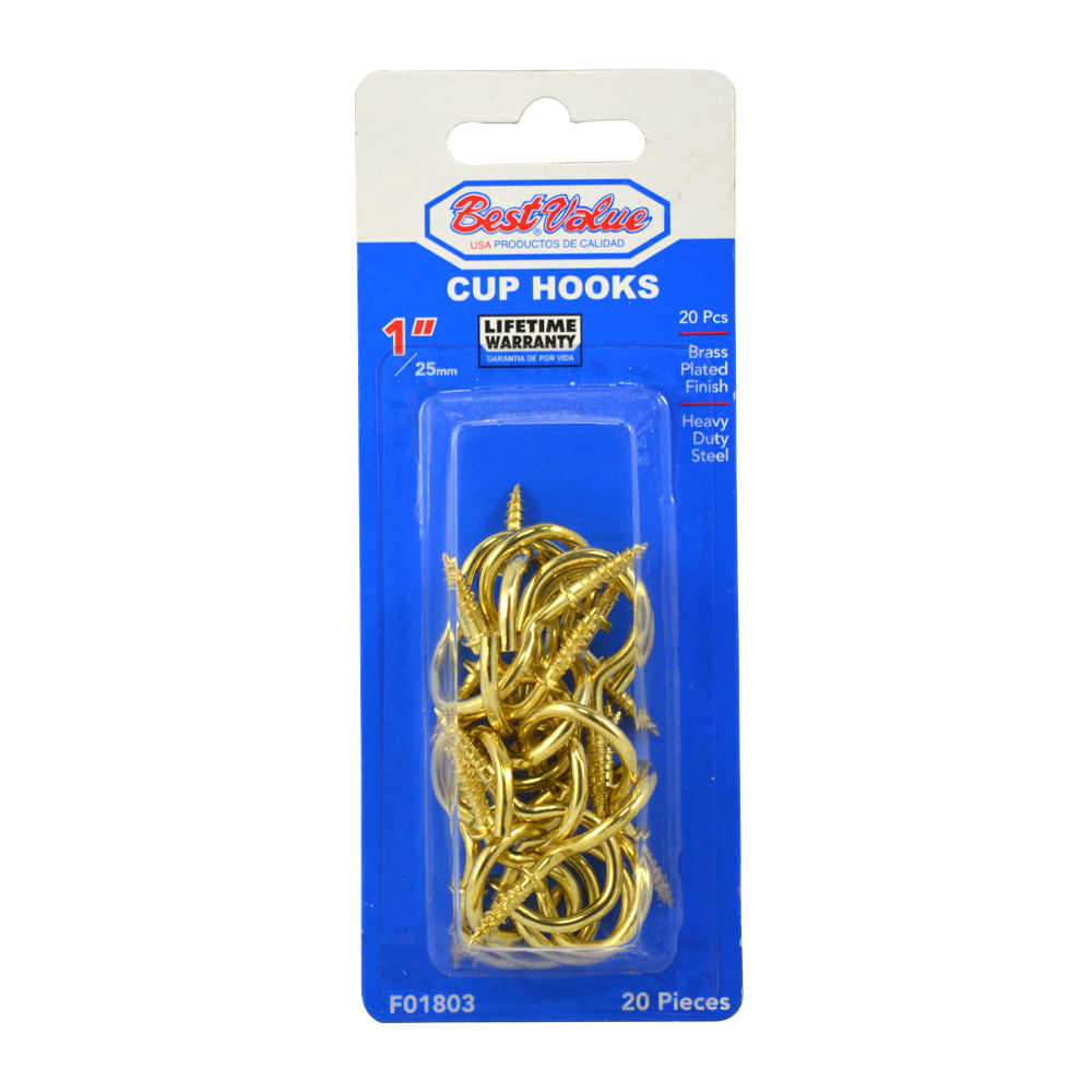 Ganchos abierto 1 dorado (20pcs). Dorado.
