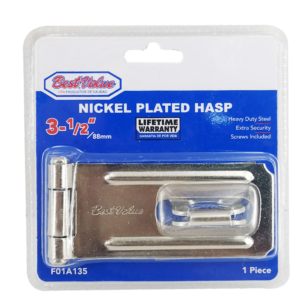 Aldaba plateada de 3-1/2. Niquelado. 3-1/2 (88 mm)